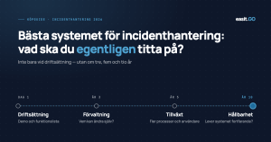 Köpguide för incidenthantering 2026: tidslinje som visar hur systemkrav förändras från driftsättning dag 1 till hållbarhet år 10